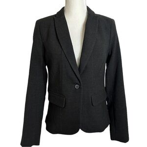 NWT Calvin Klein- Single Button Fitted Charcoal Black Blazer